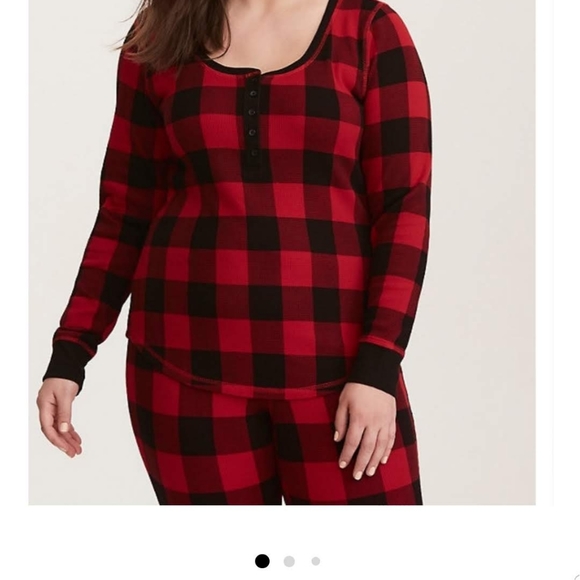 Buffalo plaid thermal pajamas pj's sleepware 14 16 - Picture 2 of 6